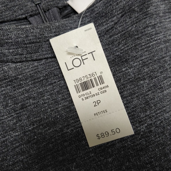 NEW w/tags LOFT charcoal gray jumper size 2P - Picture 3 of 6